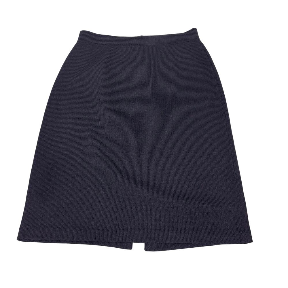 St. John Basics Black Knit Pull On Pencil Skirt 6
